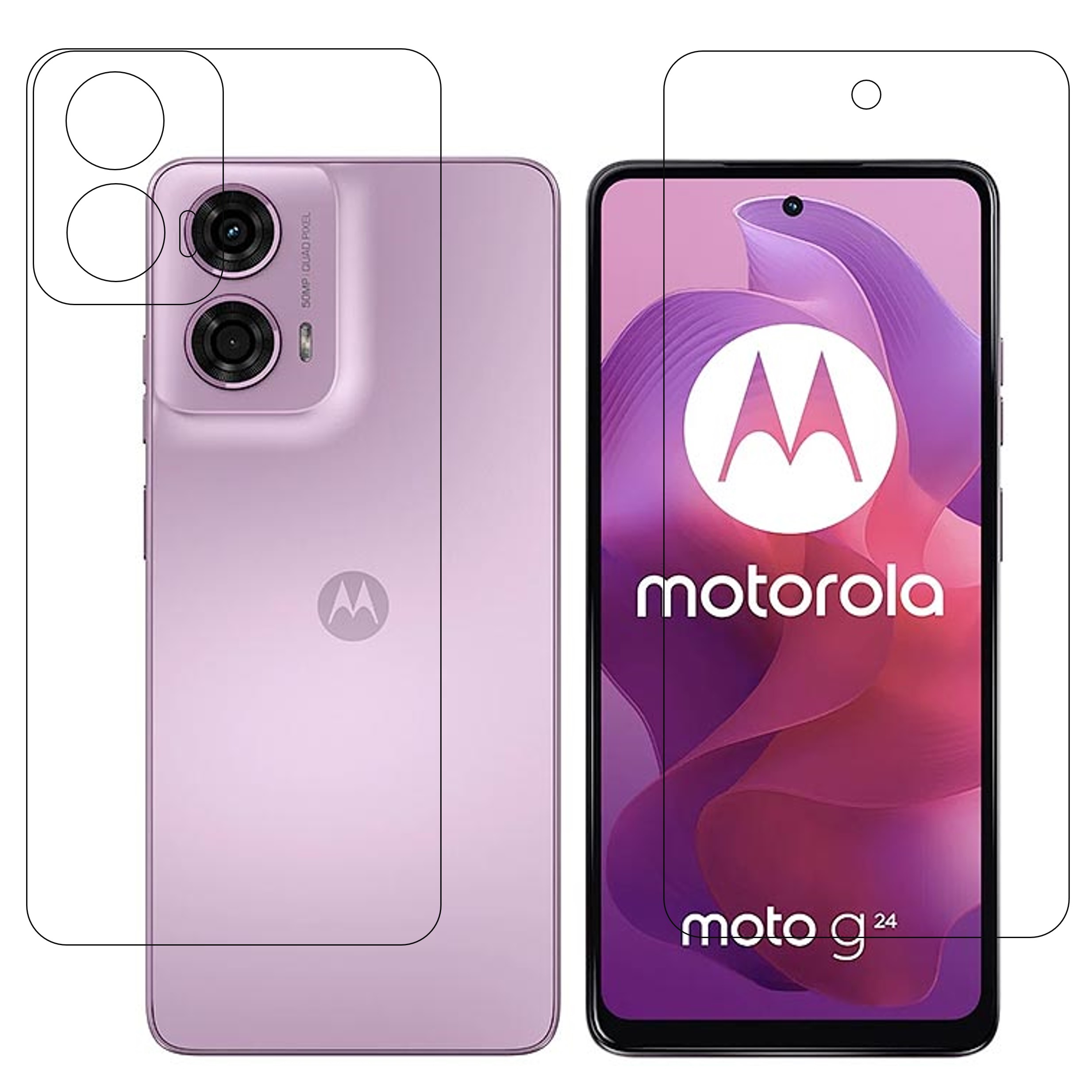 Motorola Moto G24 (Front & Back) 9H Protective Compatible Flexible Unbreakable Mobile Screen Protector